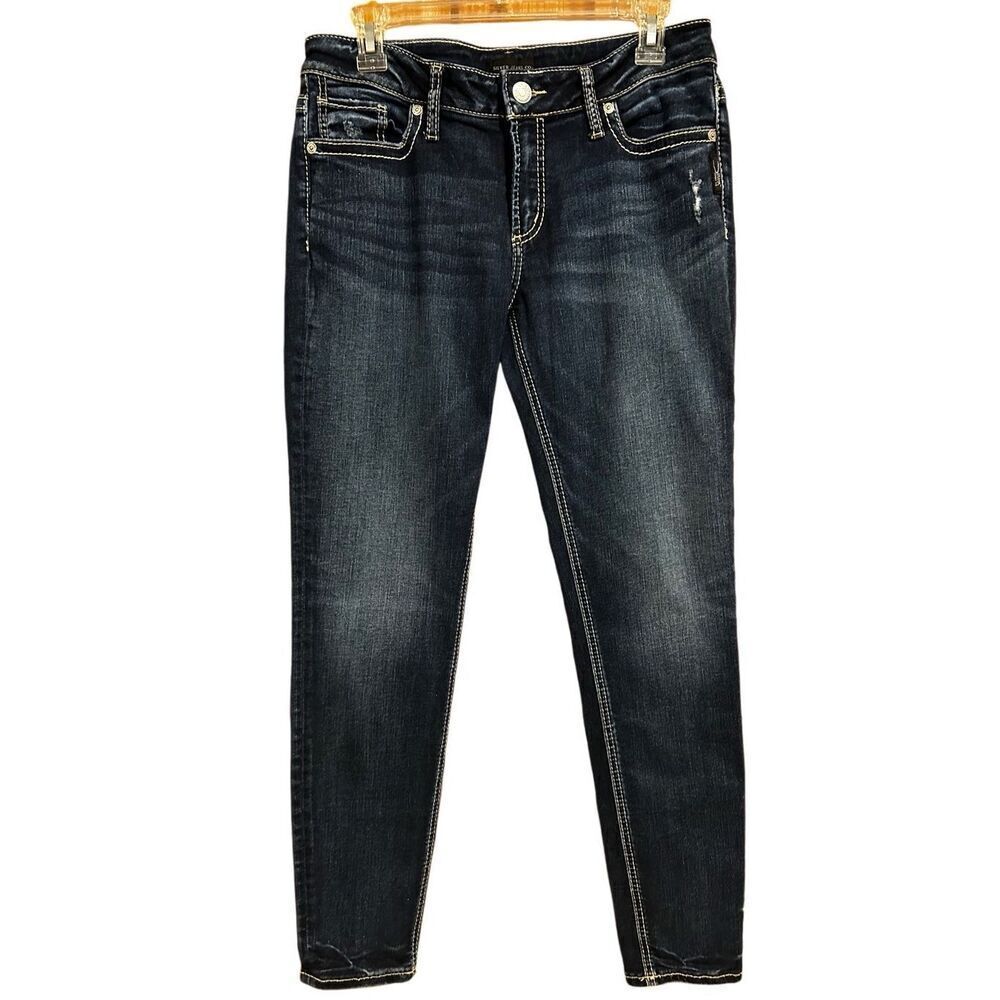 Silver Jeans Co Suki Skinny Dark Blue Jeans Women’s Size 30W/29L